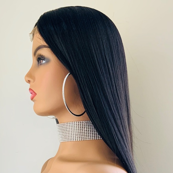 Simply Gorgeous Long Black Synthetic Lace Front Wig for Daily Wear/Photos/Events - Picture 7 of 12